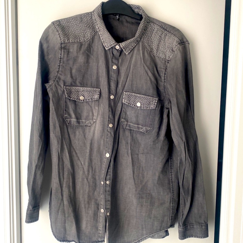 The Kooples Grey Denim Shirt